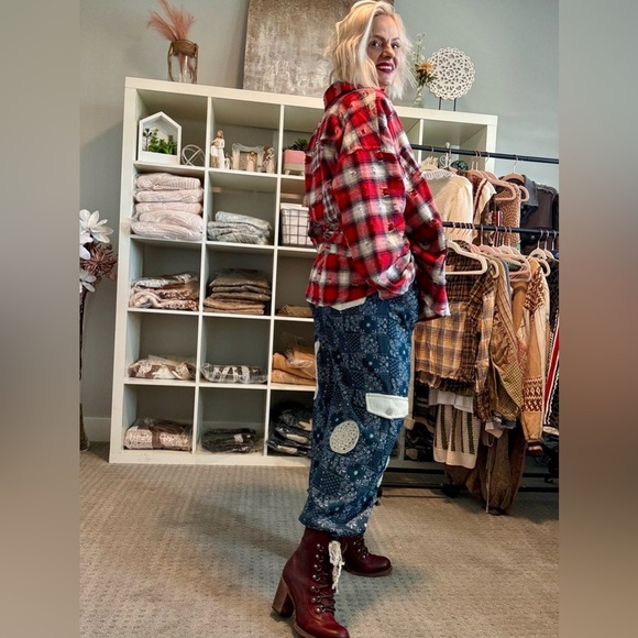 Women’s POL Patchwork denim joggers - Picture 5 of 6